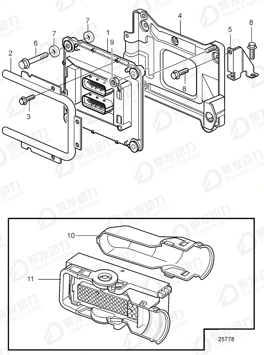 VOLVO Flange screw 22034737 Drawing